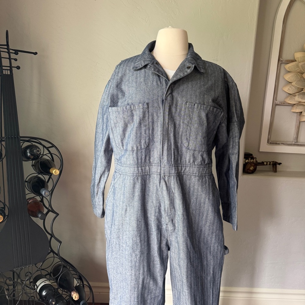 USA Work Womens Long Jumpsuit in dark gray Size XL - Picture 3 of 15